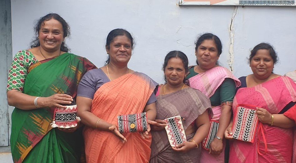 Sheela Powell of Shalom Ooty with Heritage tribal women artisans